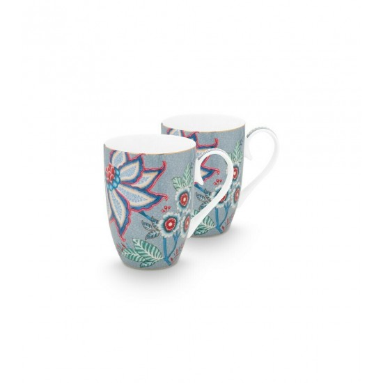 PiP Studio Flower Festival Κούπες Πορσελάνης Light Blue 350ml 2τμχ ΕΙΔΗ ΣΠΙΤΙΟΥ - ΔΙΑΚΟΣΜΗΣΗΣ