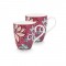 PiP Studio Flower Festival Κούπα από Πορσελάνη Dark Pink 350ml 2τμχ