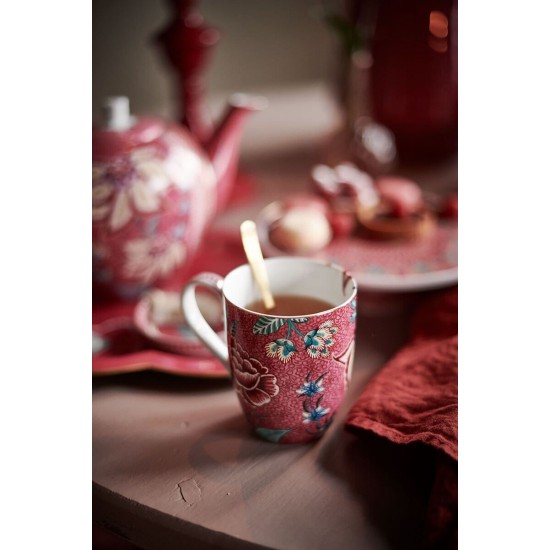 PiP Studio Flower Festival Κούπα από Πορσελάνη Dark Pink 350ml 2τμχ ΕΙΔΗ ΣΠΙΤΙΟΥ - ΔΙΑΚΟΣΜΗΣΗΣ