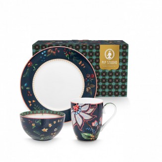 Pip Studio Πορσελάνινο Σετ πρωινού 3τεμ Berry