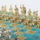 Manopoulos Ελληνορωμαϊκή Εποχή Χειροποίητο Σκάκι Μεταλλικό με Πιόνια 28x28cm S3tir Σκάκι-Τάβλι