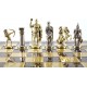 Manopoulos  Χειροποίητο Σκάκι Μεταλλικό με Πιόνια Τοξότες και σκακιέρα 44x44cm S10BRO Σκάκι-Τάβλι