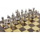 Manopoulos  Χειροποίητο Σκάκι Μεταλλικό με Πιόνια Τοξότες και σκακιέρα 44x44cm S10BRO Σκάκι-Τάβλι