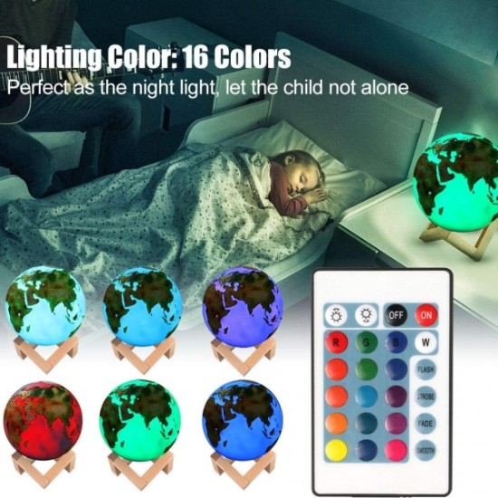 Φωτιστικό Επαναφορτιζόμενο Led Earth Printed
