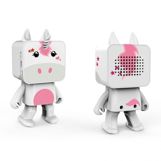 Mob Dancing Unicorn DA-01 Ηχείο Bluetooth 3W με Διάρκεια Μπαταρίας έως 4 ώρες Λευκό / Ροζ
