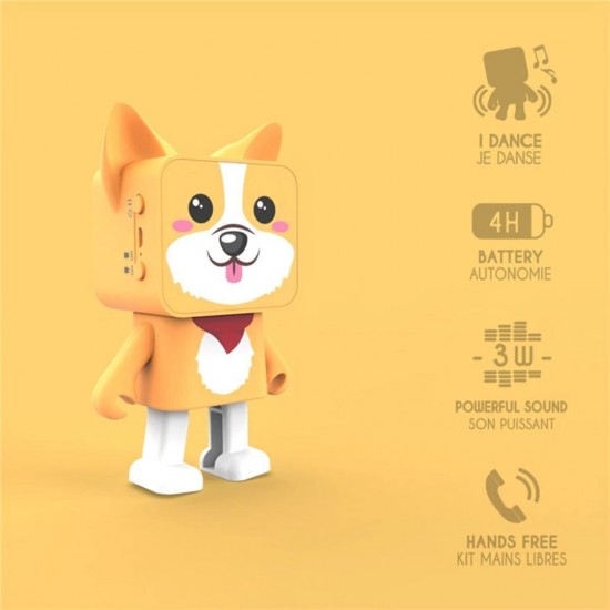 Mob Dancing Corgi DA-23-01 Ηχείο Bluetooth 3W με Διάρκεια Μπαταρίας έως 4 ώρες