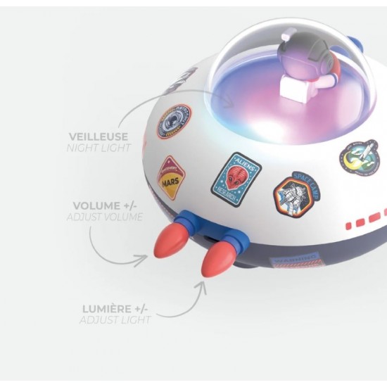 Mobility On Board Cosmo Bubbly Night Light Ηχείο Bluetooth με Διάρκεια Μπαταρίας έως 4 ώρες Λευκό