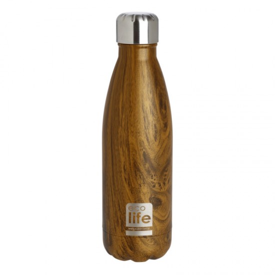 Ecolife Θερμός 500ML Wood 33-BO-3022 Ecolife Θερμός 500ML Wood 33-BO-3022