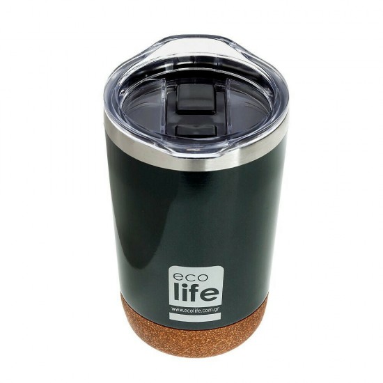 Ecolife Coffee Cup Ποτήρι Θερμός Dark Green 0.37lt