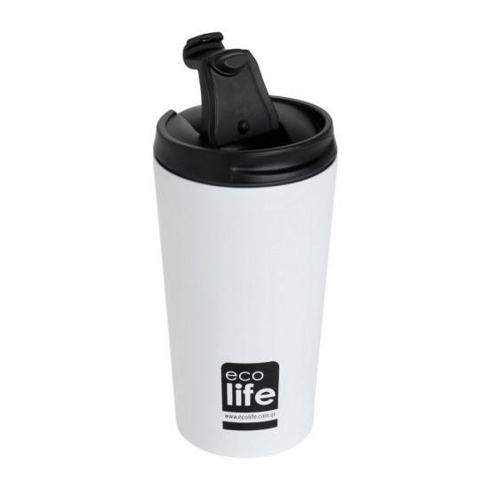 Λευκό ματ Θερμός 370ml Ecolife 370ml