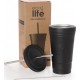 Ecolife Cup Ποτήρι Θερμός Ανοξείδωτο BPA Free 480ml Μαύρο με Καλαμάκι 33-BO-4000