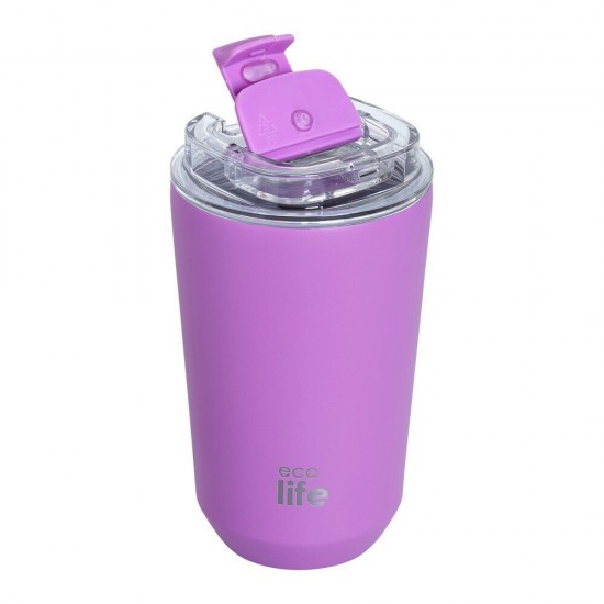 Ecolife Ποτήρι Θερμός Ανοξείδωτο BPA Free 360ml Pure Purple 33-BO-4125