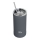 Ecolife Ποτήρι Θερμός BPA Free 500ml Stone Grey με Καλαμάκι 33-BO-4127