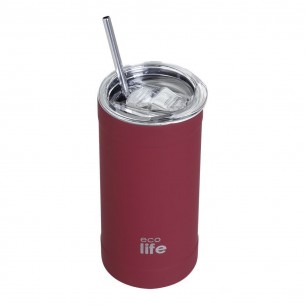 Ecolife Κούπα Θερμός 500ml Chili Pepper με Καλαμάκι 33-BO-4133
