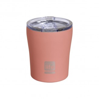 Ποτήρι Θερμός Ανοξείδωτο BPA Free 300ml Ροζ 33-BO-4117 Ecolife