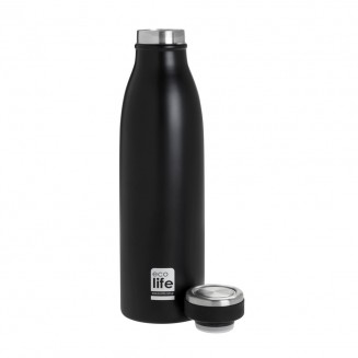 Mπουκάλι Θερμός Ανοξείδωτο BPA Free 500ml Μαύρο slim 33-BO-3038 Ecolife