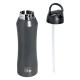 Μπουκάλι Θερμός Ανοξείδωτο / Πλαστικό BPA Free 550ml Γκρι με Καλαμάκι 33-BO-3061 Ecolife