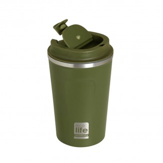Ποτήρι Θερμός Ανοξείδωτο BPA Free 370ml Πράσινο 33-BO-4118 Ecolife