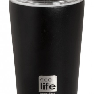Ecolife Ποτήρι Θερμός Ανοξείδωτο BPA Free 360ml Pure Black 33-BO-4120