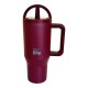 Ecolife Handled Tumbler Θερμός Ανοξείδωτο 900ml Διπλή λαβή με Καλαμάκι και Λαβή 33-BO-7070