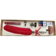 Πένα Μελάνης Φτερό Βουλοκέρι Κόκκινο