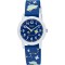 Q&Q Παιδικό Αναλογικό Ρολόι 32mm Μπλε V23A-017VY Αστέρια κ Διαστημόπλοιο