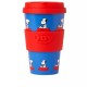 QuyCup Snoopy Writing Κούπα με Καπάκι Μπλε 400ml RPETBAMB40-872