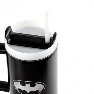 Pyramid International Batman Handled Tumbler Θερμός Ανοξείδωτο 1.2lt Γκρι με Καλαμάκι και Λαβή