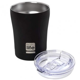 Ποτήρι Θερμός Ανοξείδωτο BPA Free Μαύρο 300ml Ecolife