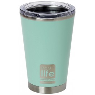 Ecolife Coffee Cup Ποτήρι Θερμός Ανοξείδωτο BPA Free 370ml Mint 33-BO-4109