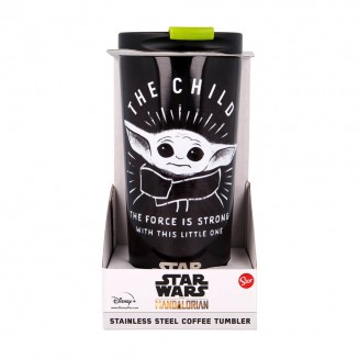 Stor Star Wars: The Mandalorian - Grogu Ποτήρι Θερμός Ανοξείδωτο 425ml Μαύρο