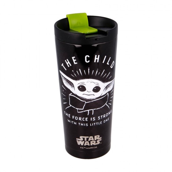 Stor Star Wars: The Mandalorian - Grogu Ποτήρι Θερμός Ανοξείδωτο 425ml Μαύρο