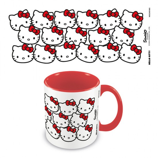 Hello Kitty Many Kittys Red Coloured Inner Pod Κούπα Pyramid 315ml