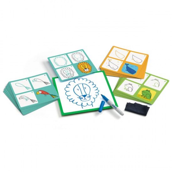 Ζωγραφίζοντας Βήμα Βήμα Ζωάκια Djeco