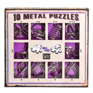10 Metal Puzzles- Purple Set Eureka