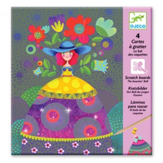Djeco Ανακαλύπτω ξύνοντας την εικόνα 'Χορός κοριτσιών' μεταλλικό εφέ