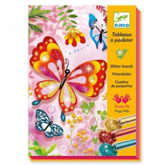 Djeco Δημιουργώ με γκλίτερ 4 εικόνες 'Λαμπερές πεταλούδες'