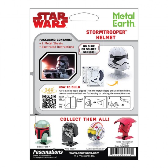 Star Wars Stormtrooper Helmet Metal Earth 3D puzzle
