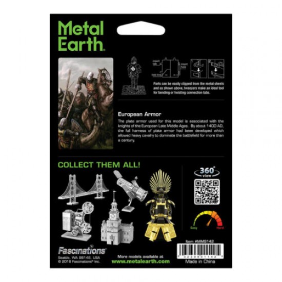 European (Knight) Armor METAL EARTH PUZZLE 3D