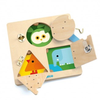 Djeco Eκπαιδευτικό Παιχνίδι 'Μαθαίνω να ανοιγοκλείνω κλειδαριές Ζωάκια'