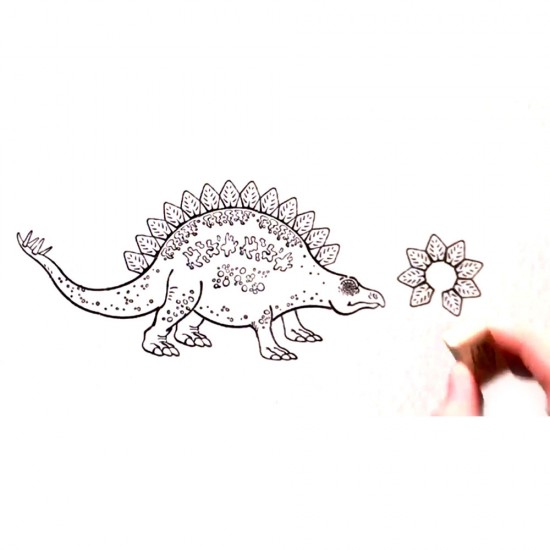 Σετ ξύλινες στάμπες 35 τεμ. 'Δεινόσαυροι' Purple Cow