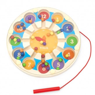 Viga Μαγνητικός Ξύλινος Λαβύρινθος 'Ρολόι'