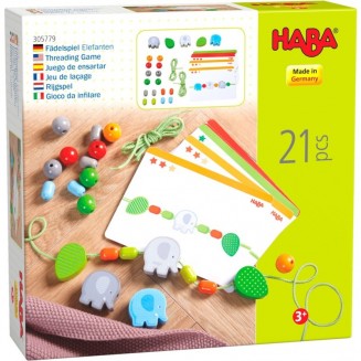 Haba Εκπαιδευτικό παιχνίδι λεπτής κινητικότητας με κορδόνι 'Ελέφαντες'