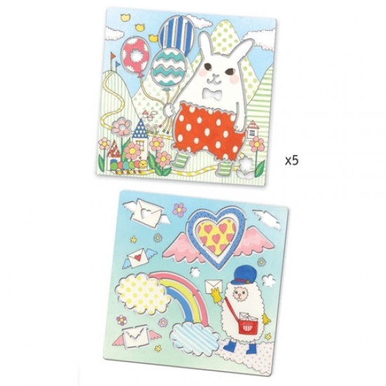 Djeco Στένσιλ 'Χαριτωμένα ζωάκια'