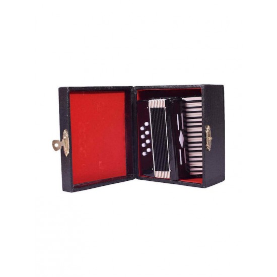 Μεταλλικό διακοσμητικό - Ακορντεόν Μάυρο με κουτί 8.5cm