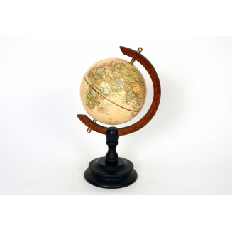 Υδρόγειος Σφαίρα Πολιτικός Χάρτης σε Ξύλινη Βάση 28εκ