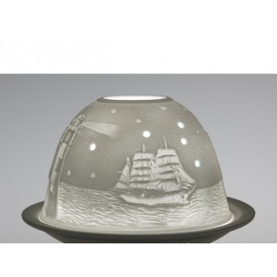 Πορσελάνινο Φωτιστικό Θόλος Καράβι Kerzenfarm 12cm