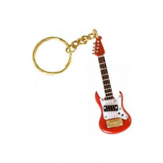 Vintage Διακοσμητικό Ξύλινο Μουσικό Όργανο Ηλεκτρική Κιθάρα 7cm