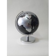 Υδρόγειος Σφαίρα Πολιτικός Χάρτης σε Μαύρο Χρώμα 27cm