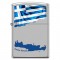 Αναπτήρας ZIPPO Κρήτη και Ελληνική Σημαία